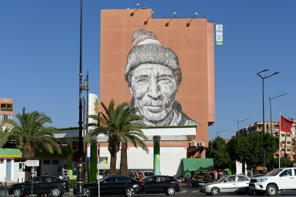 Mural by Beikirch in Marrakech.
