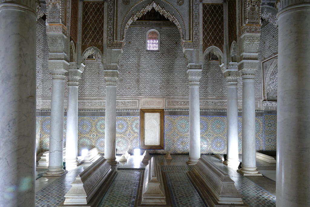 The Chamber of the Twelve Columns, the mausoleum of Sultan Ahmad al-Mansur.