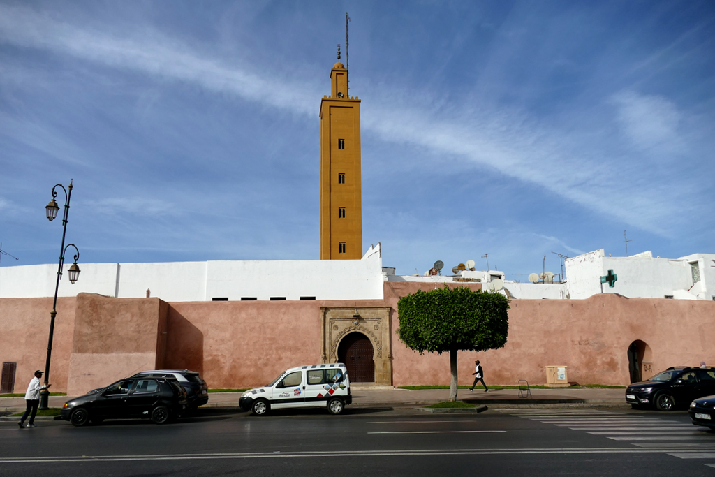 The El Moumni Mosque in the Medina's eastern part towards the Mellah, seen during two days in Rabat.