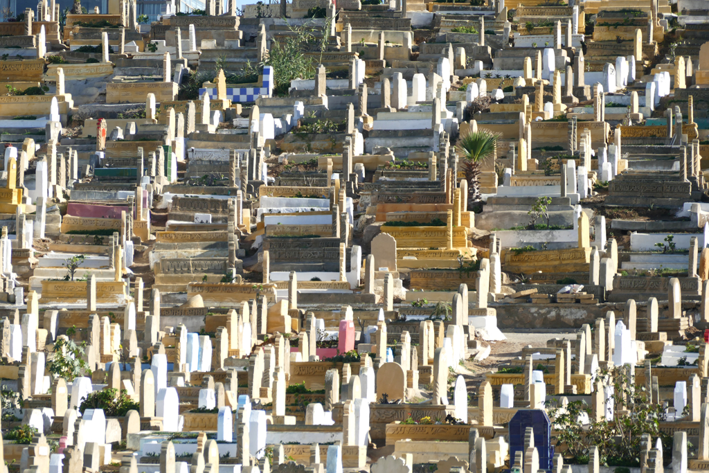 The Al Shouhada cemetery in Rabat, the capital of Morocco.
