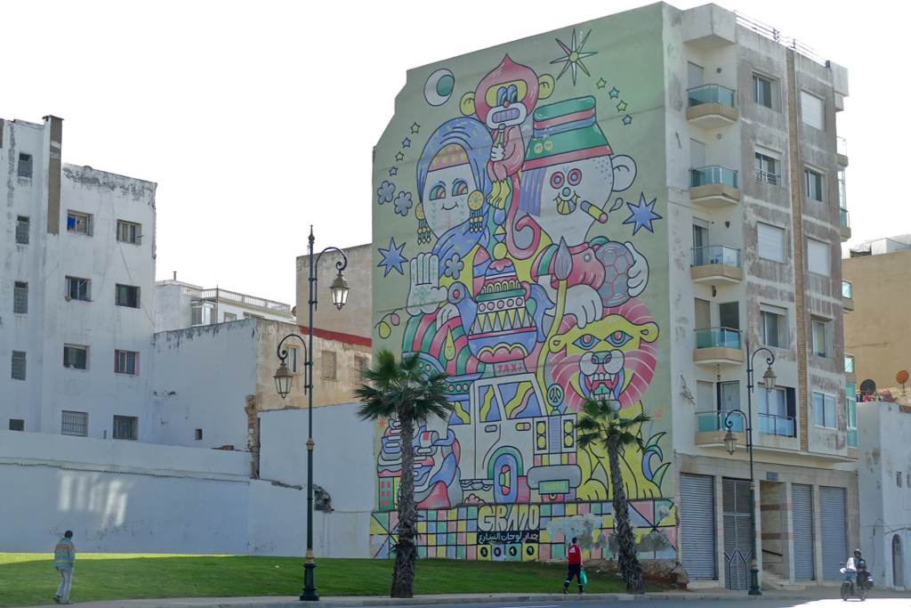 Mural by GR170 on the occasion of the Jidar Street Art Festival in Rabat Morocco