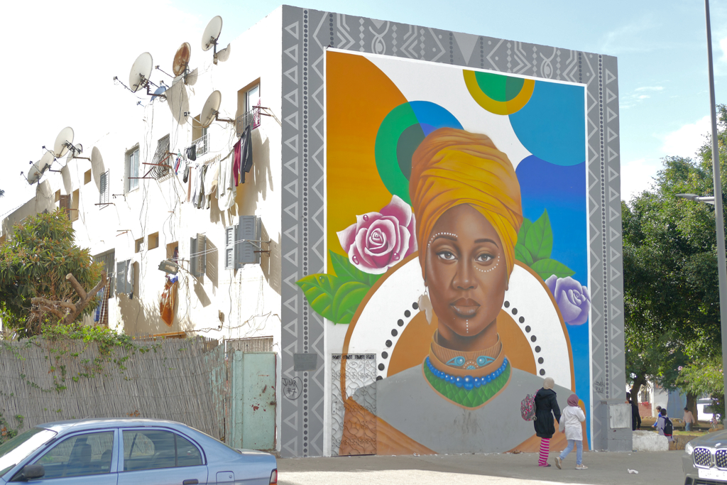 Mural by Beau Graff on the occasion of Jidar Street Art Rabat Morocco