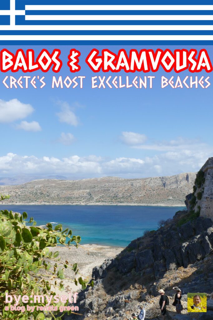 Pinnable Picture for the Post BALOS and GRAMVOUSA - Crete's Most Excellent Beaches