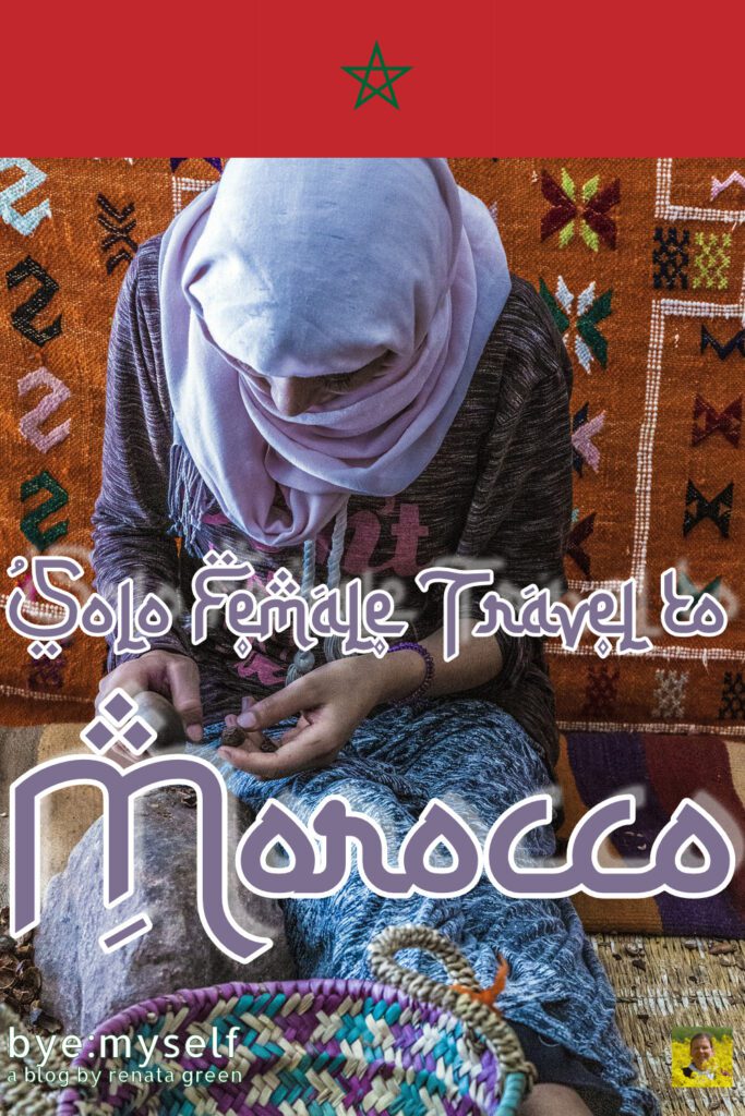 Pinnable Picture for the post on Solo Female Travel to Morocco