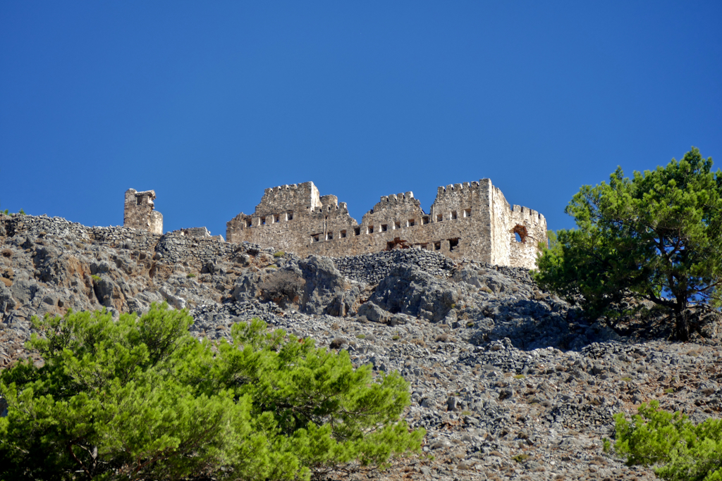 Castle Agia Roumeli west of the Samaria Gorge.