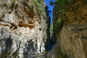 The Samaria Gorge on the island of Crete