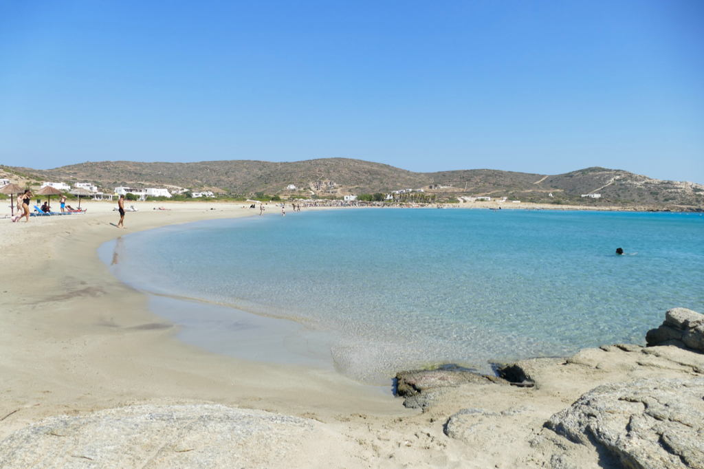 View of the northern part of Magganari Beach on the Island of Ios