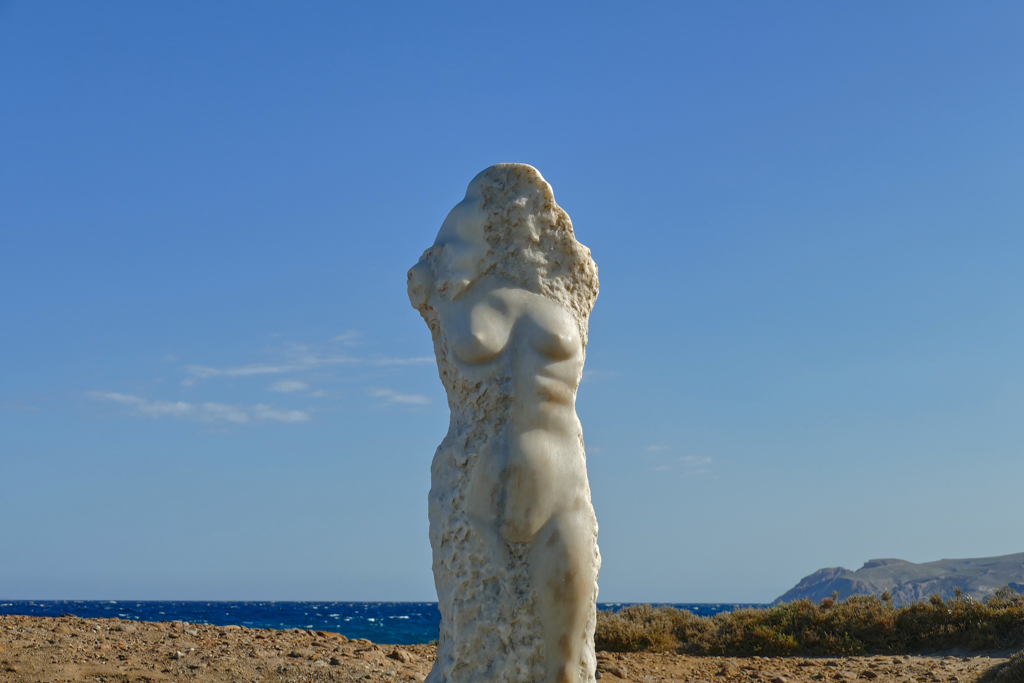 Marble Statue in the Port of Naxos