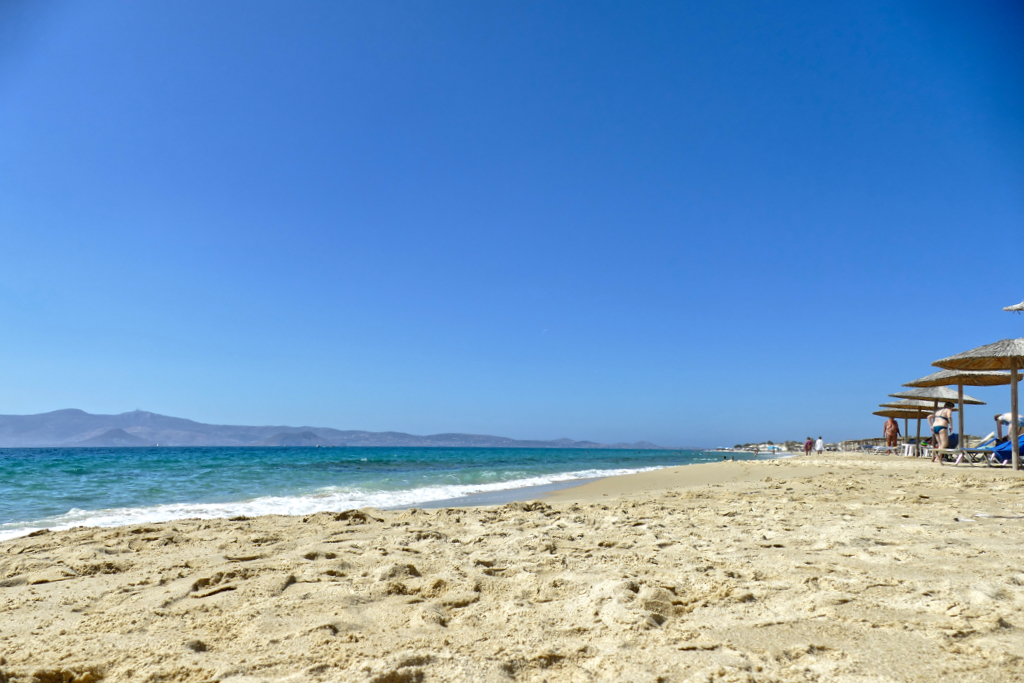 Plaka Beach in Naxos.