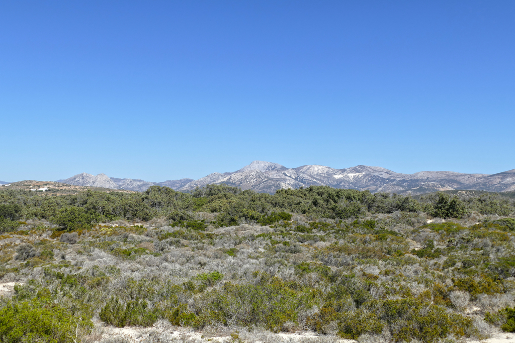 Mountains behind the Glyfada Beach