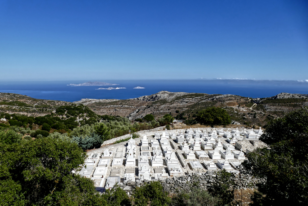 Ai Lias, the so-called New Cemetery of Apeiranthos.