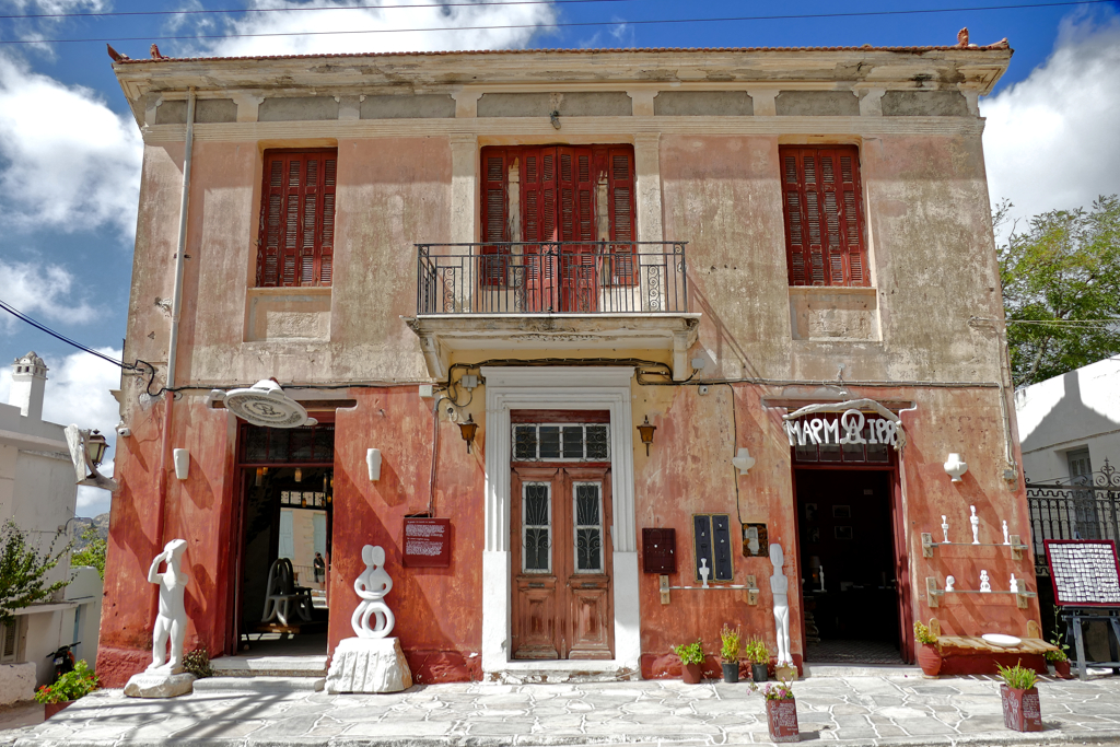 Marmairo marble gallery in Chalkio, one of the mountainous villages of Naxos