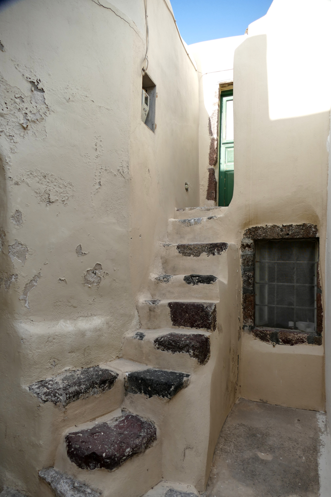 Stairs and Window in Emporio in Santorini