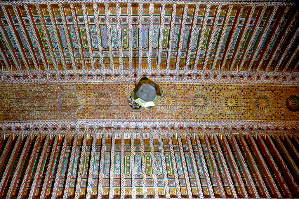 Ceiling of the Bahia Palace in Marrakech.