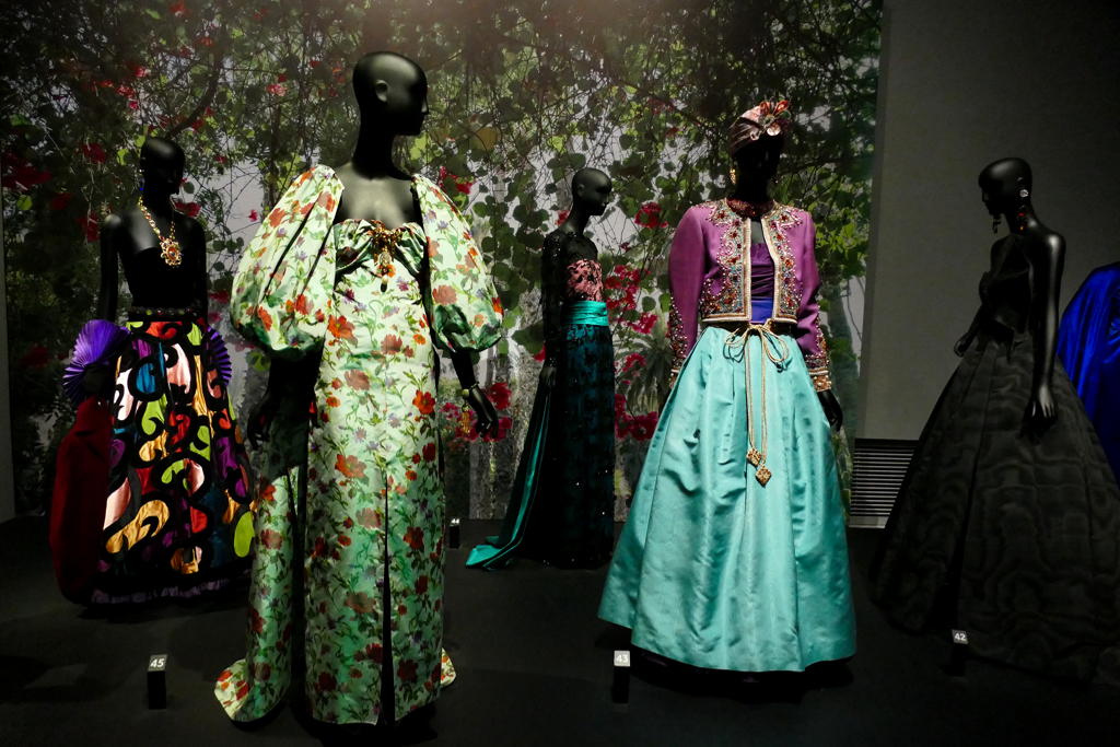 Dresses at the Musée Yves Saint Laurent in Marrakech.