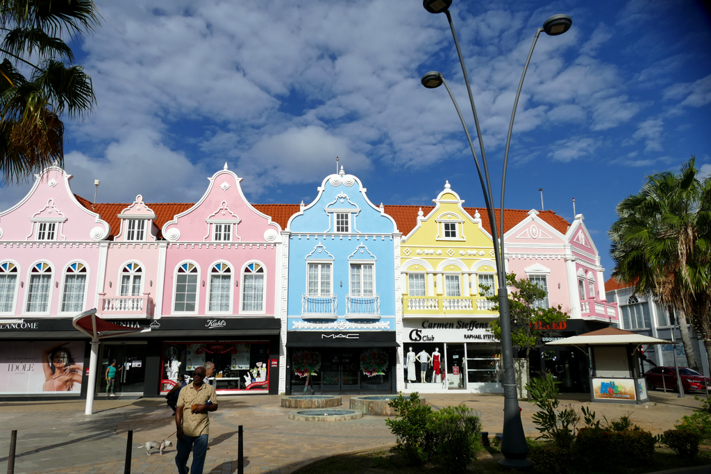 Dutch architecture in Oranjestad in Aruba.