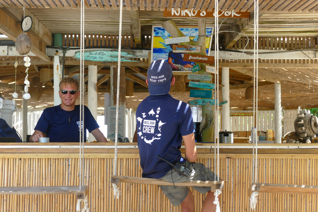 Crew of Miss Ann Boat Trips on Klein Curacao