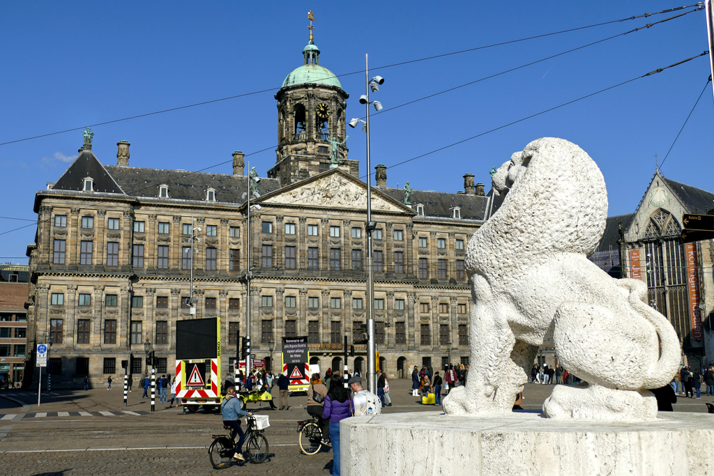 The Royal Palace in the Dam square in Amsterdam.