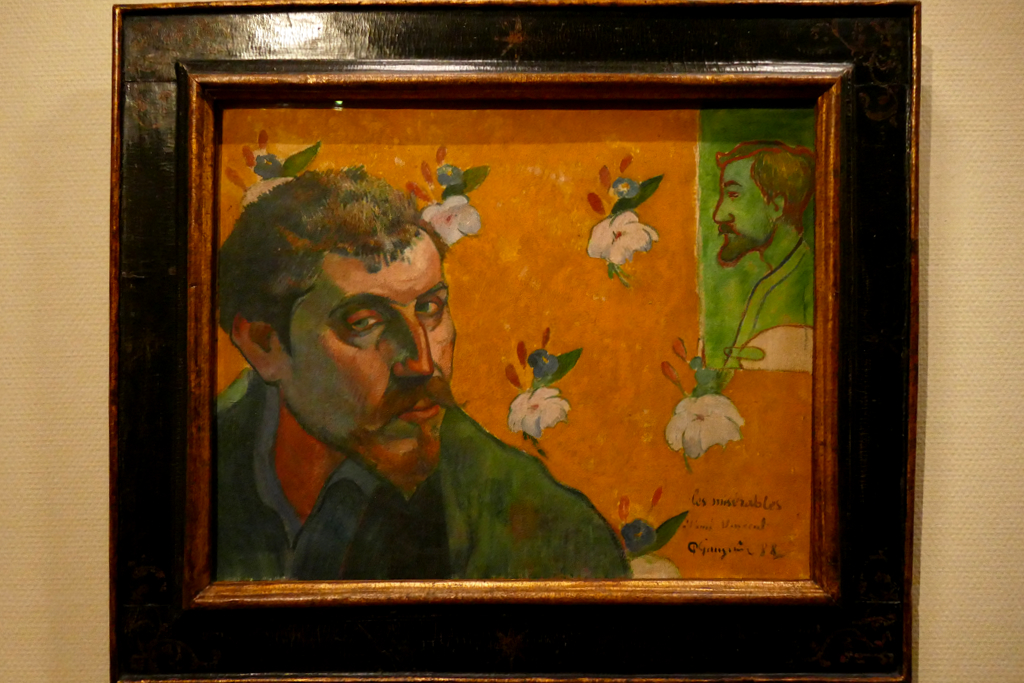 Self-Portrait with Portrait of Emile Bernard by Paul Gauguin
