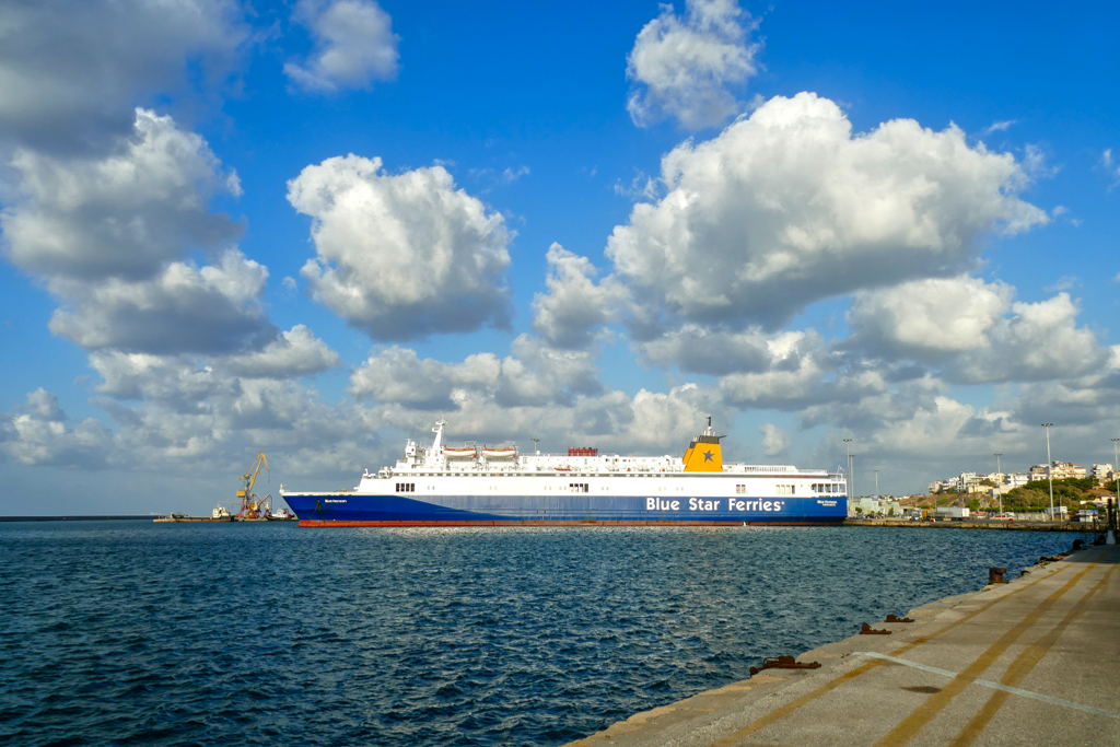 Ferry in the port of Heraklion.