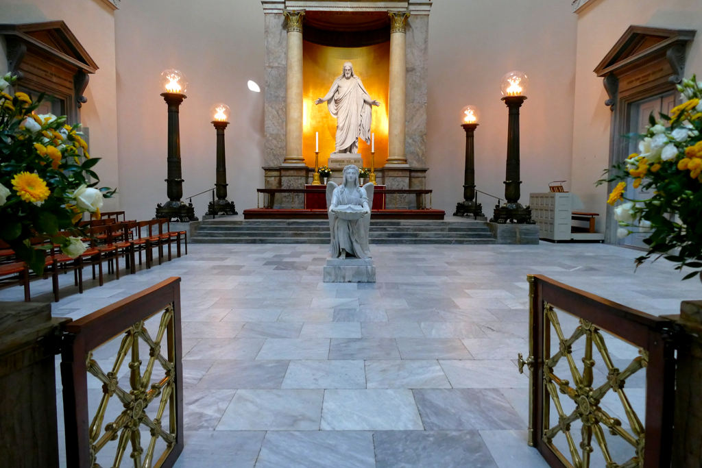 Jesus Christ by Bertel Thorvaldsen at the Church of Our Lady in Copenhagen.