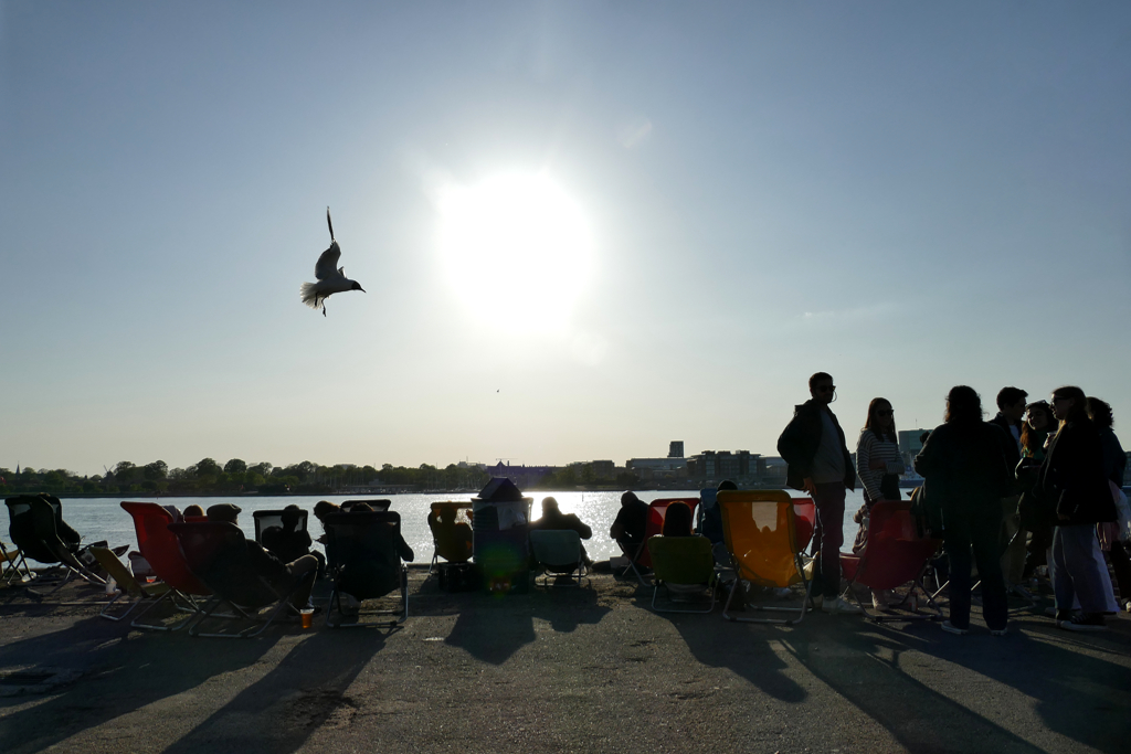 Sunset at Reffen in Copenhagen.