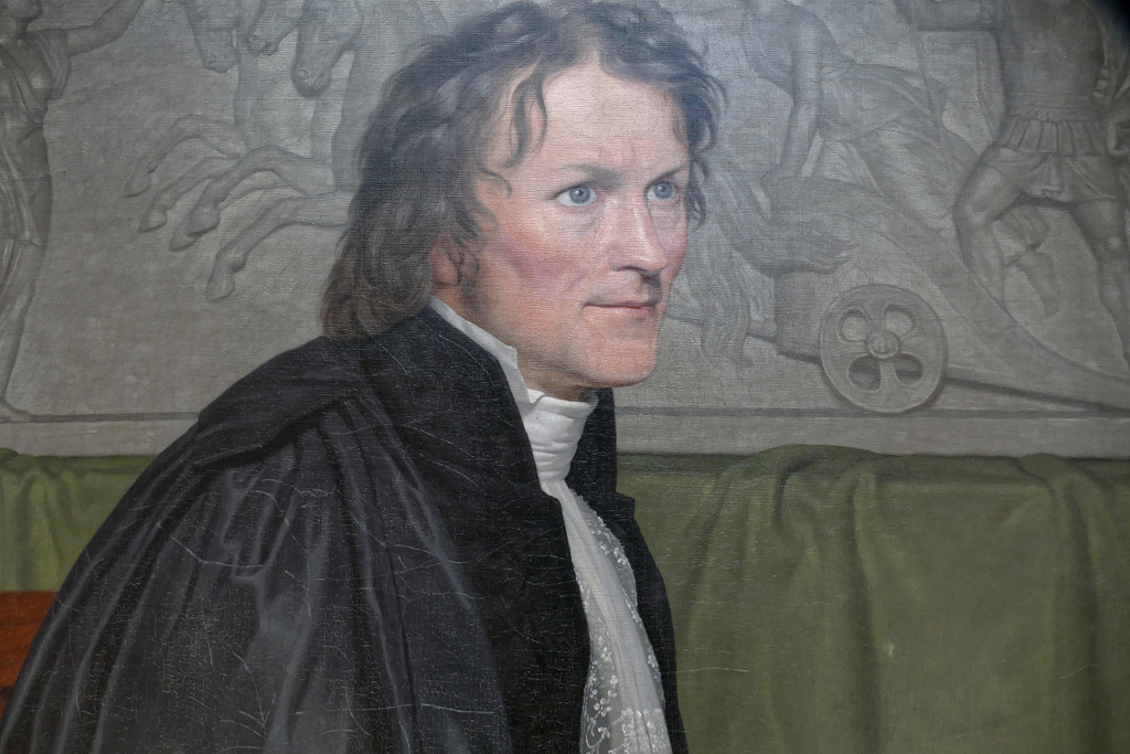 Portrait of Bertel Thorvaldsen by C. W. Eckersberg. You can see the original at the Ny Carlsberg Glyptotek.