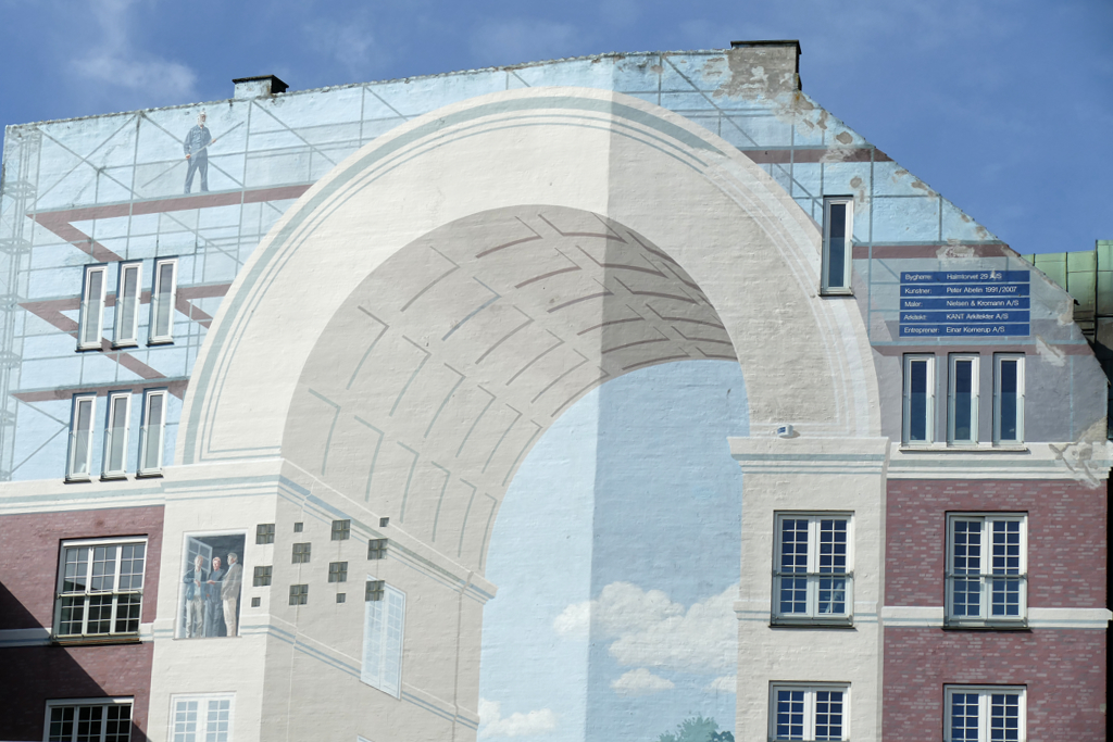 Trompe l'oeil mural by Peter Abelin and Erik Jerichau.