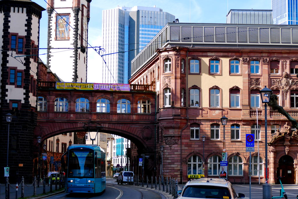 Tram in Frankfurt.