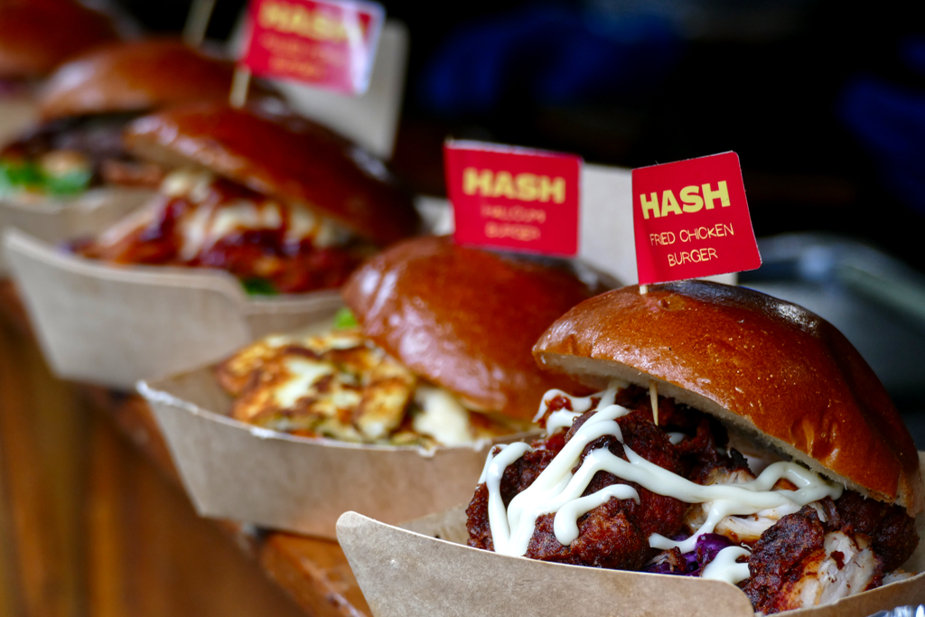 Burgers at Borough Market in London