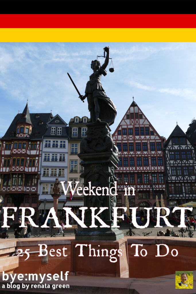 In this post, I'm introducing you to 25 things not to miss on a weekend trip to Frankfurt, one of my favorite German city break destinations. #frankfurt #frankfurtammain #germany #art #arttrip #weekendtrip #solotravel #femalesolotravel #byemyself