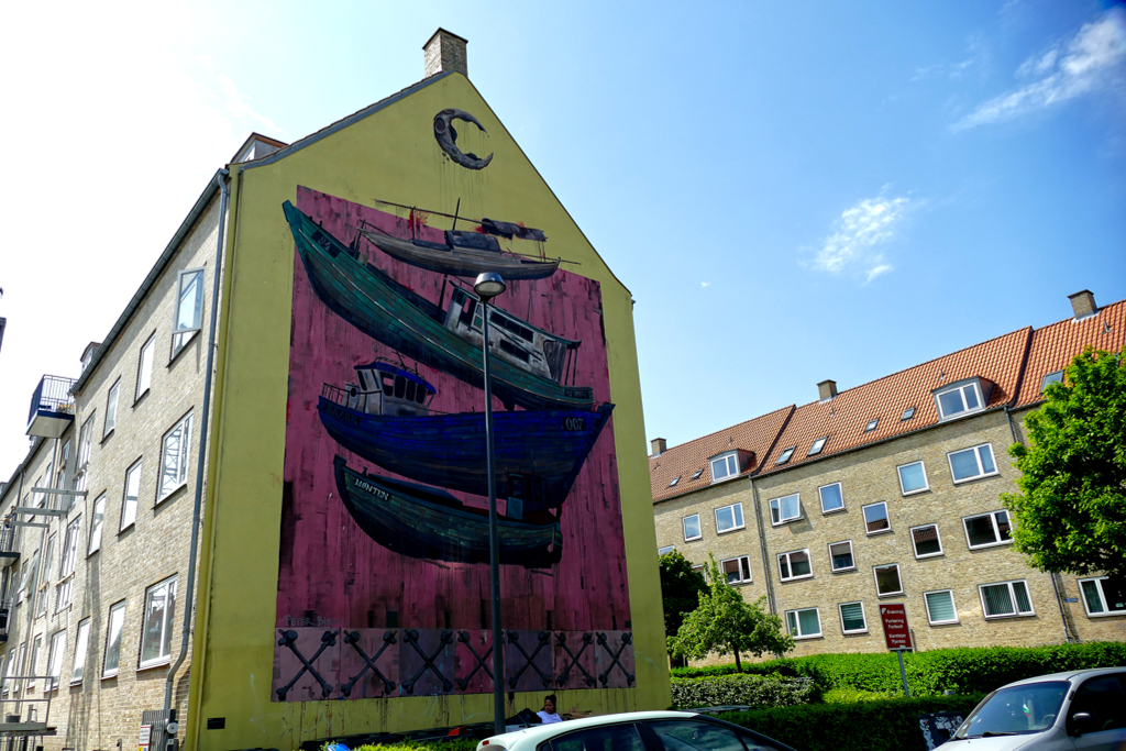 Peter Birk at Open Air Gavl Galleri where you find some of the best street art in Copenhagen