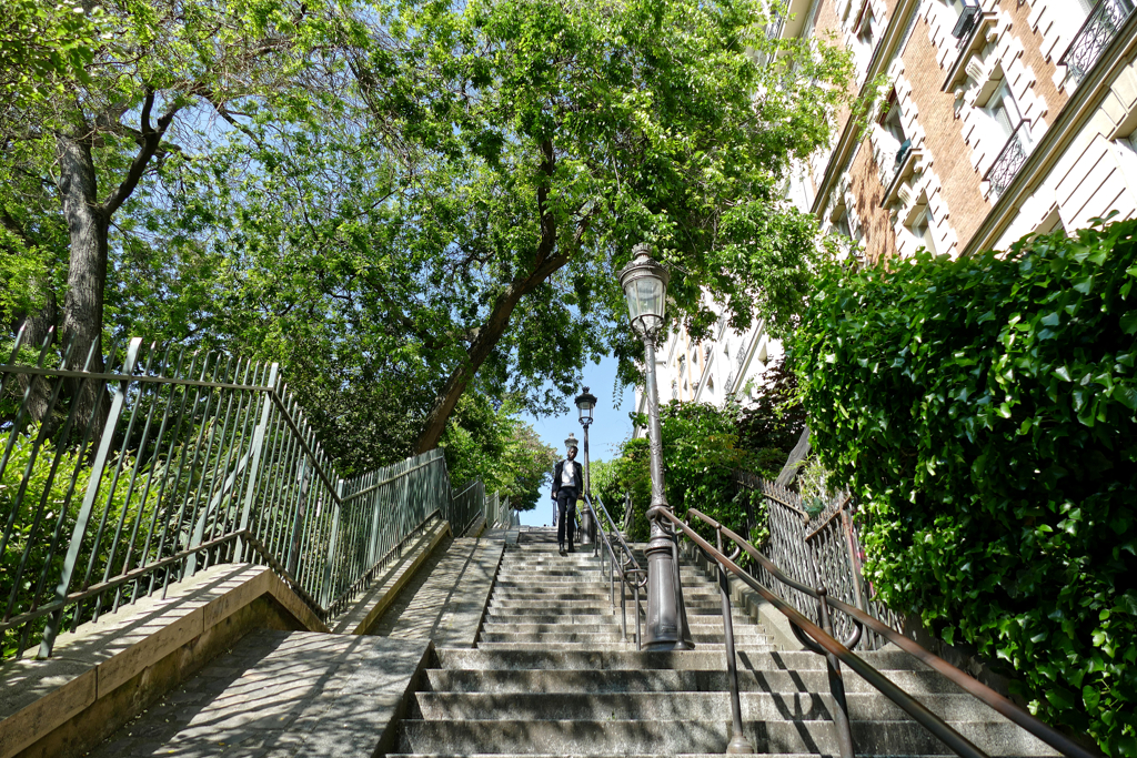 High stairs in Montmartre. Paris Museum Pass Skip Lines