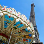 Eiffel Tower and a Carousel in Paris. Paris for free.