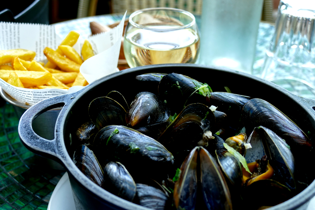 Mussels and french fries at Leon.