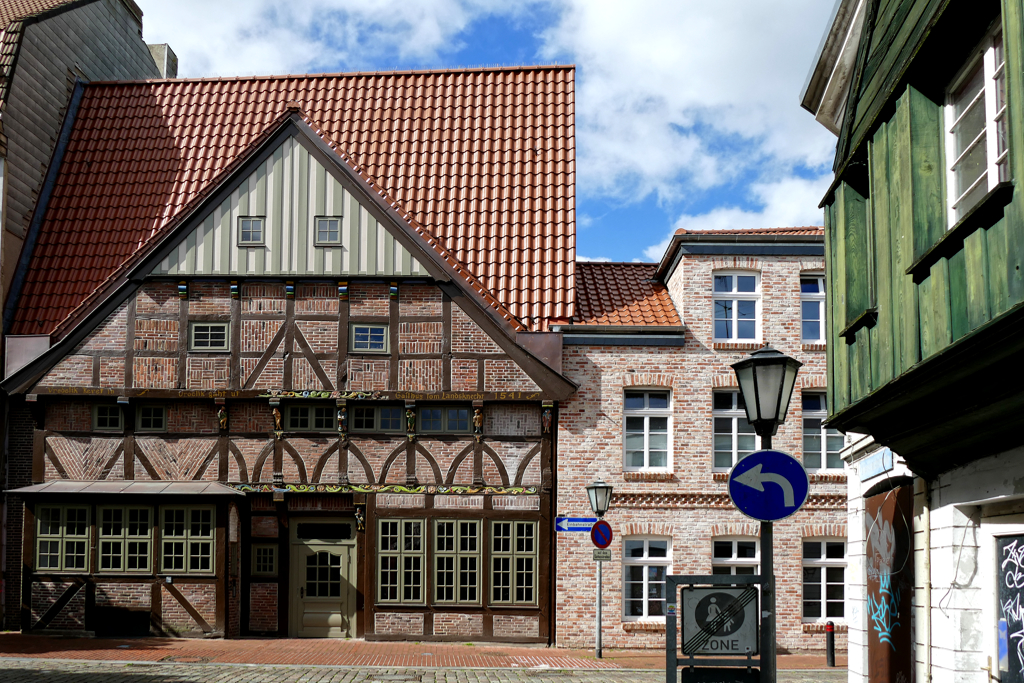 Rendsburg's streets are lined with houses some of which were built in 1541.