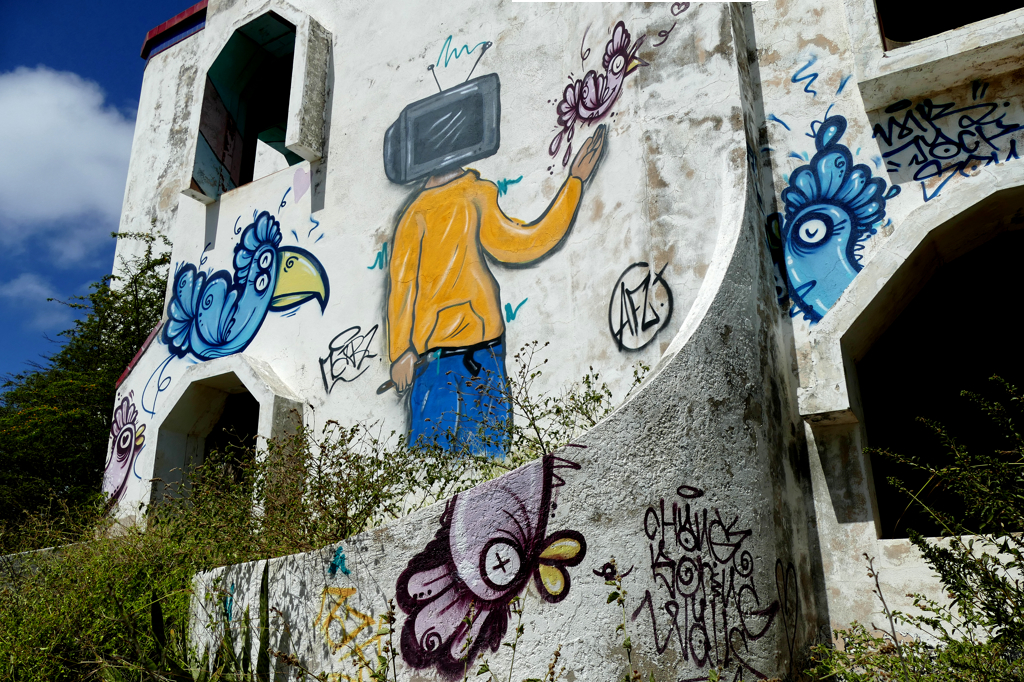 Mural by Robert Nestor. Street Food And Urban Art Tour Bonaire.