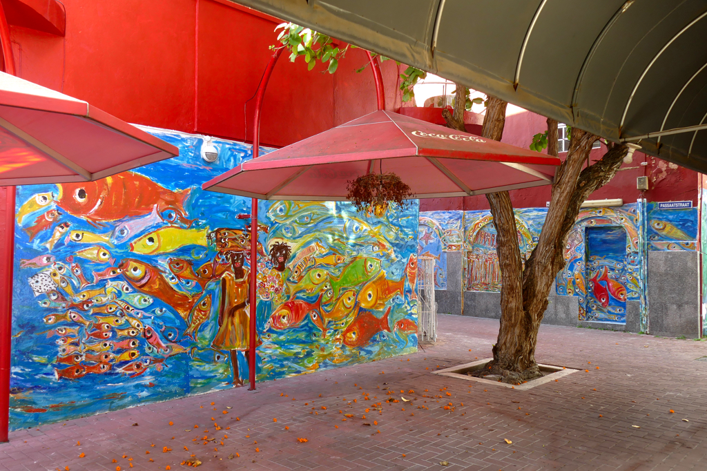 Square painted by Jean Girigori. Murals in CURACAO: The Best Street Art Projects in Willemstad