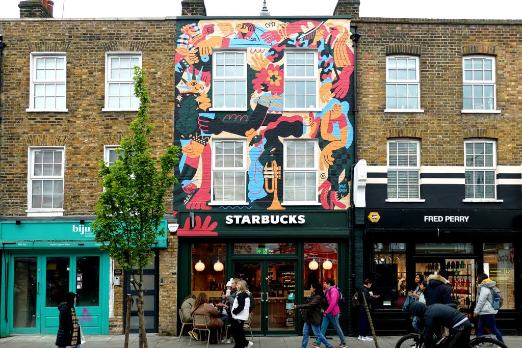 Facade by Dave Bain, an illustrator and muralist based in Bristol.
