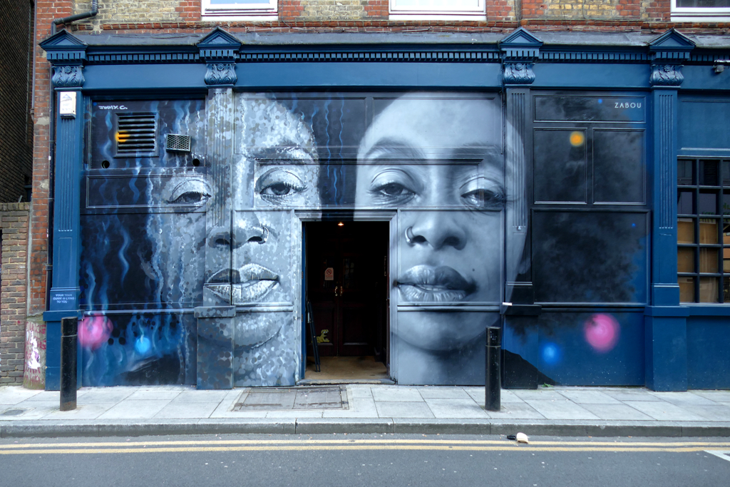 Murals by Zabou and Jimmy C. Best Street Art in London Shoreditch.