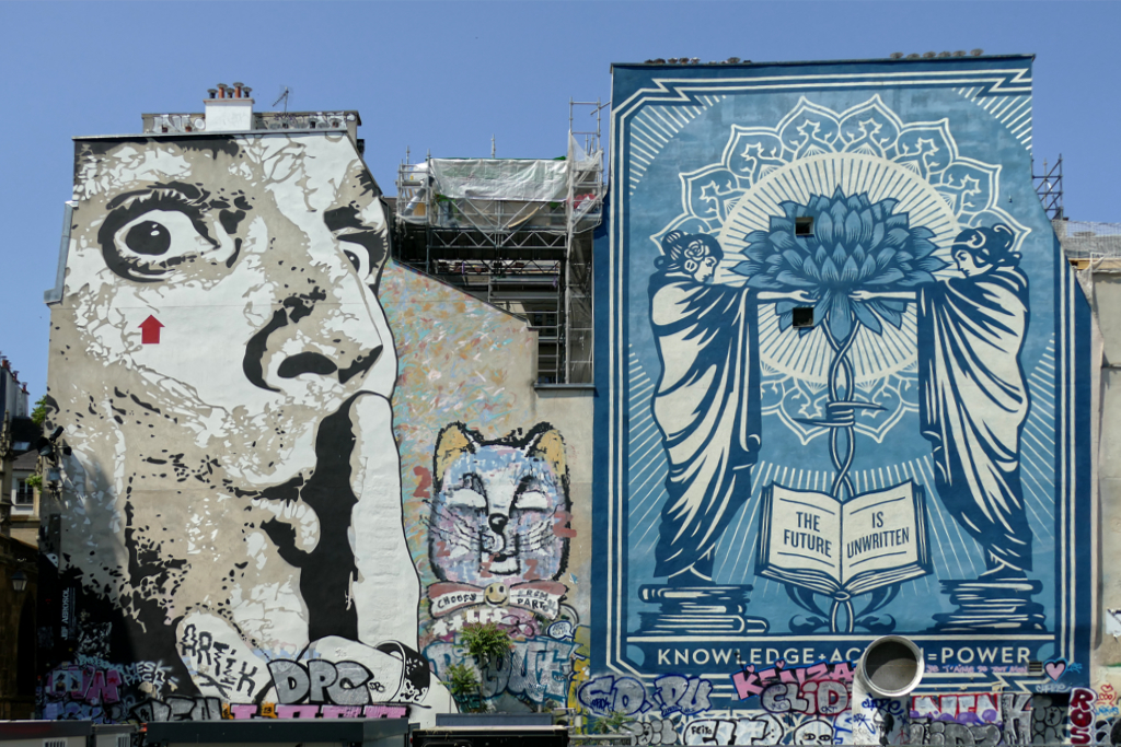 Murals by Jef Aérosol and OBEY.