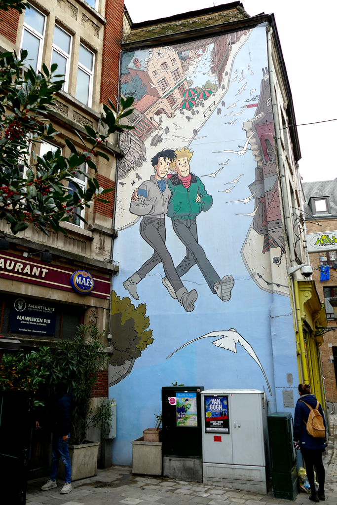 Mural Broussaille on the Comic Book Route of Brussels.