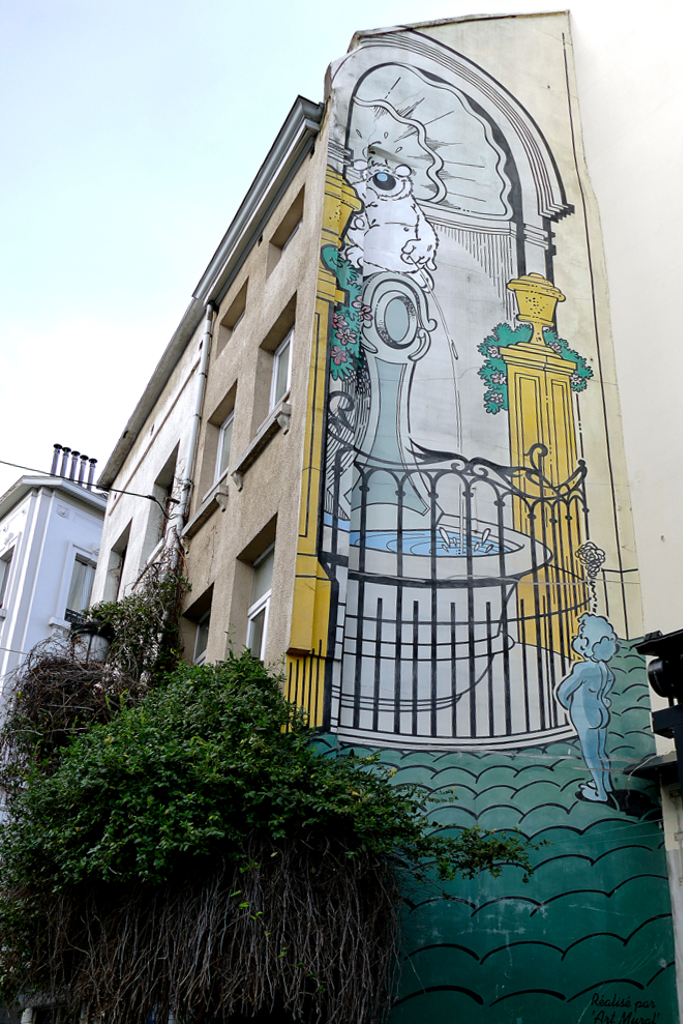 Cubitus, one of the Best Murals Along Brussels’ omic Book Route