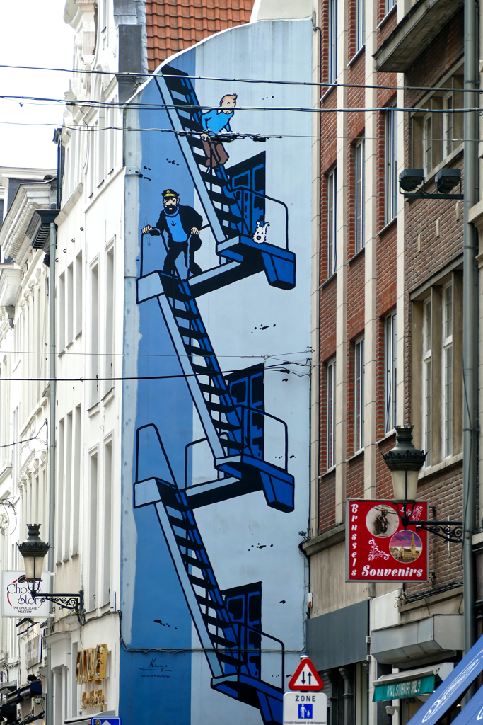 Tintin et Milou on Brussels Comic Book Route