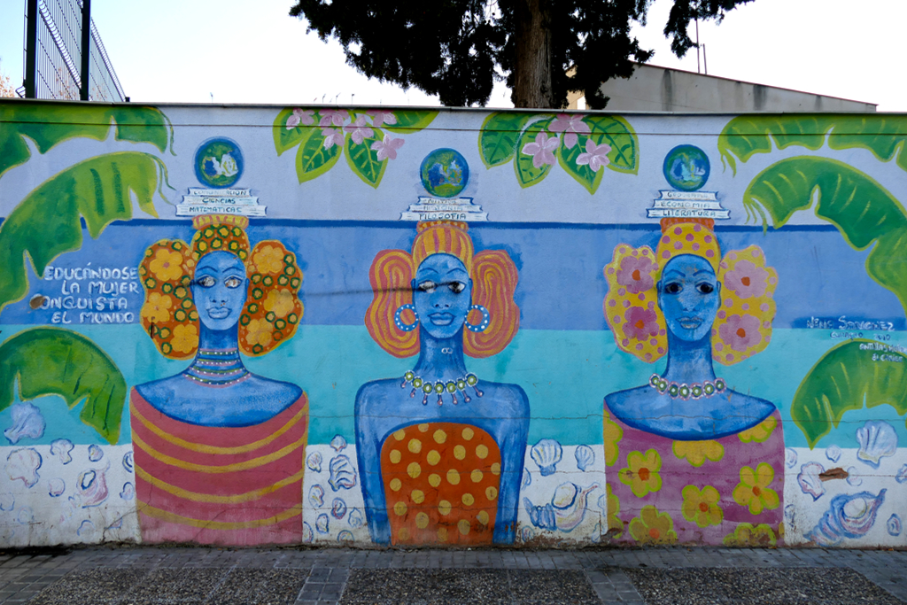 Mural by Nana Sanchez - best street art in Seville in the district of San Pablo