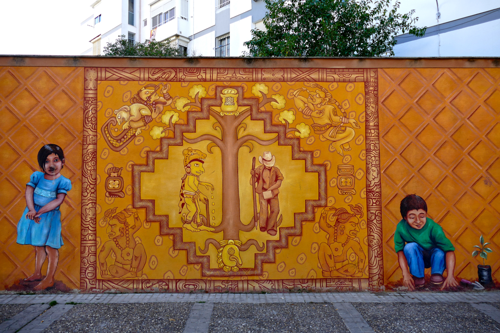 Mural by Carin Steen, some of the best street art in the San Pablo district of Seville.