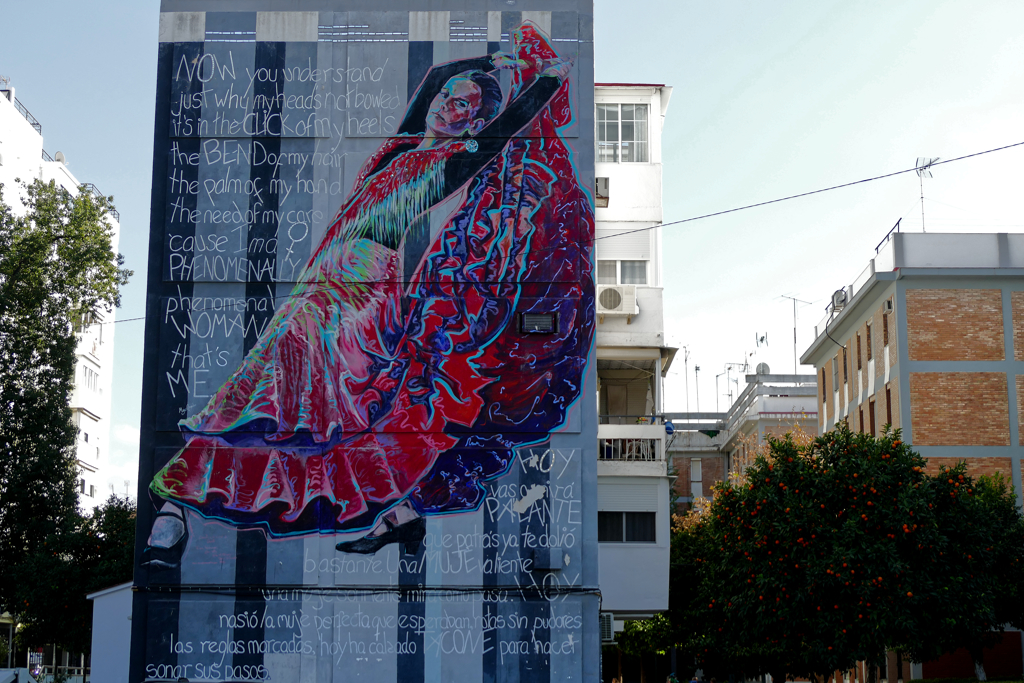 Mural by Veronica Werckmeister, street art at the San Pablo district in Sevilla