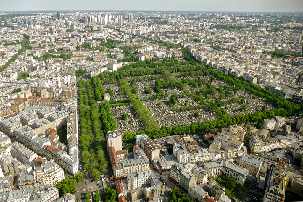 Cemetiere Montparnasse from above.