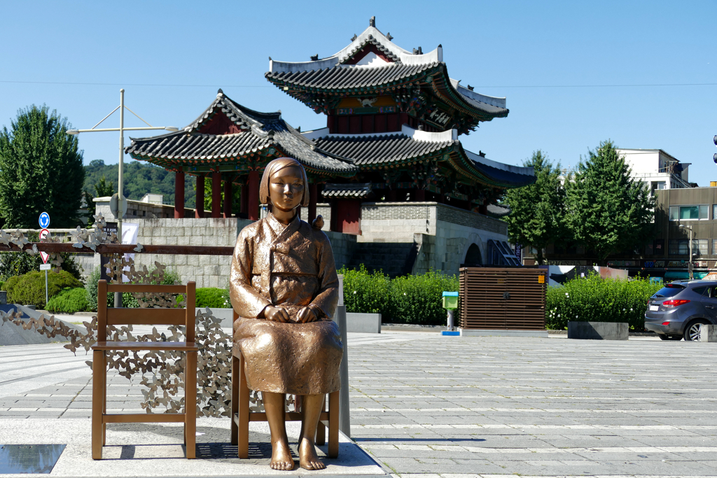 Memorial honoring the so-called comfort women who were forced into prostitution by the Japanese army.