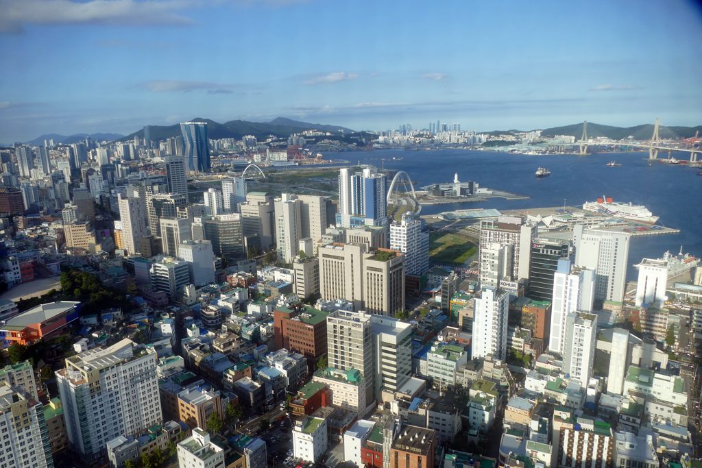 Panoramic view of the northeast of Busan.